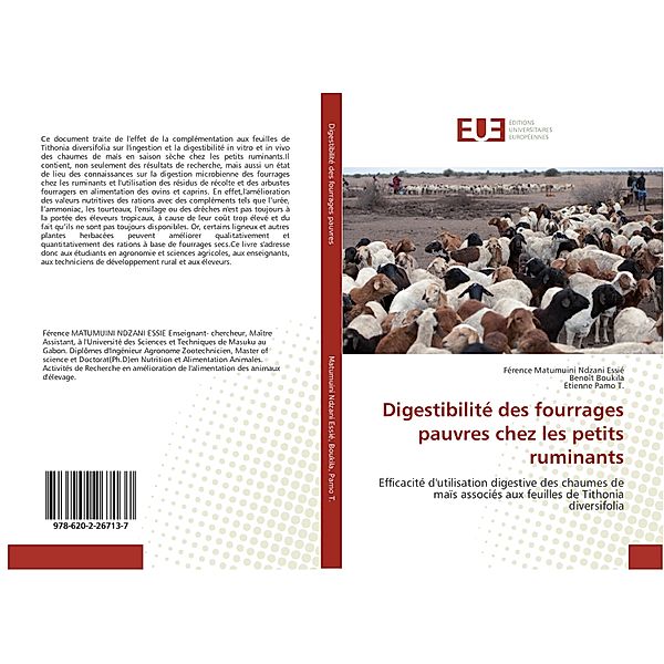 Digestibilité des fourrages pauvres chez les petits ruminants, Férence Matumuini Ndzani Essié, Benoit Boukila, Etienne Pamo T.