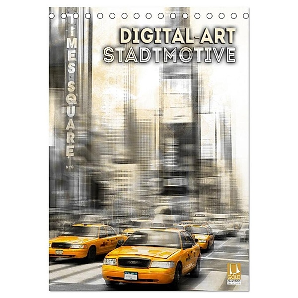 Digital-Art Stadtmotive (Tischkalender 2024 DIN A5 hoch), CALVENDO Monatskalender, Melanie Viola