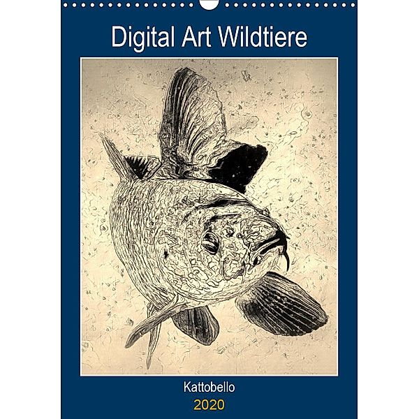 Digital Art Wildtiere (Wandkalender 2020 DIN A3 hoch)