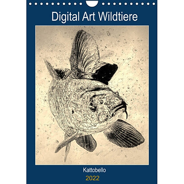 Digital Art Wildtiere (Wandkalender 2022 DIN A4 hoch), Kattobello