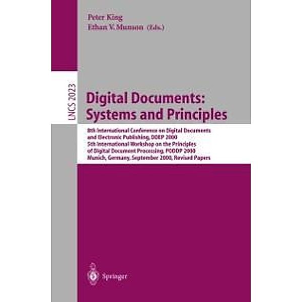 Digital Documents: Systems and Principles / Lecture Notes in Computer Science Bd.2023