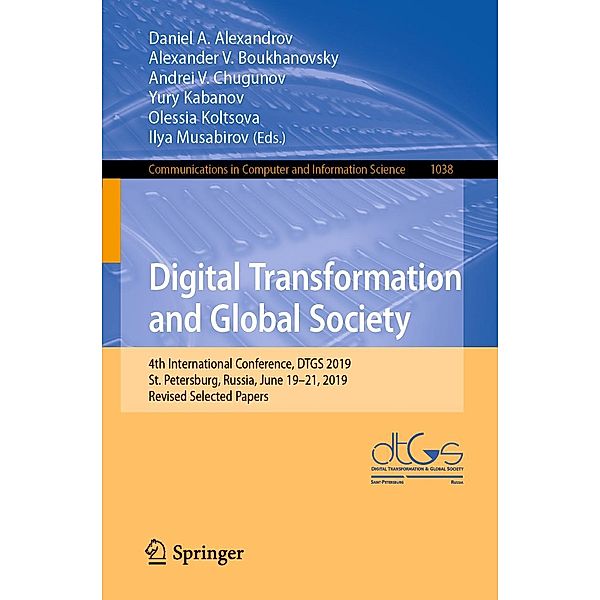 Digital Transformation and Global Society / Communications in Computer and Information Science Bd.1038