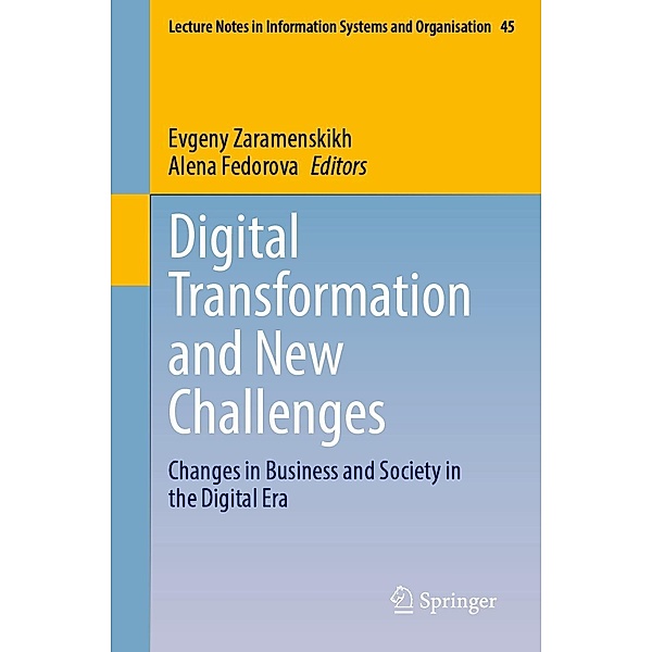 Digital Transformation and New Challenges / Lecture Notes in Information Systems and Organisation Bd.45