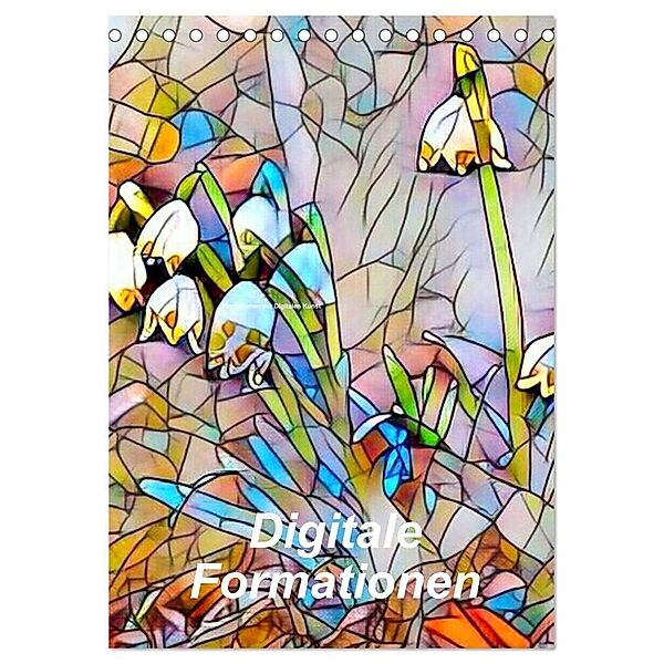 Digitale Formationen (Tischkalender 2024 DIN A5 hoch), CALVENDO Monatskalender, Art-Motiva