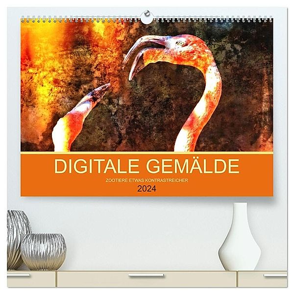 DIGITALE GEMÄLDE (hochwertiger Premium Wandkalender 2024 DIN A2 quer), Kunstdruck in Hochglanz, Carl-Peter Herbolzheimer