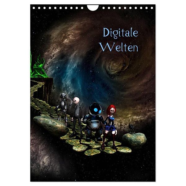 Digitale Welten (Wandkalender 2024 DIN A4 hoch), CALVENDO Monatskalender, Norbert Buch