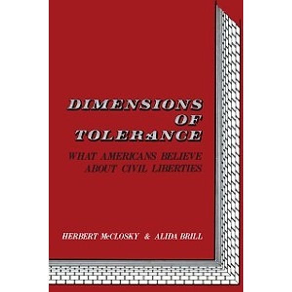 Dimensions of Tolerance, Brill Alida Brill, McClosky Herbert McClosky
