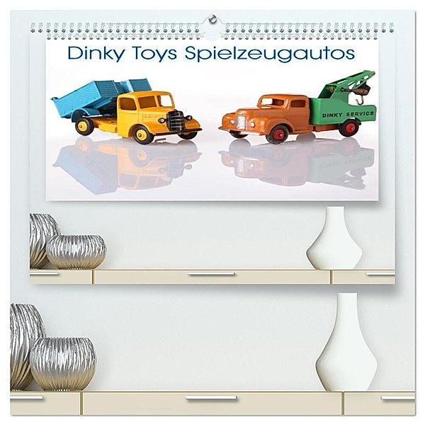 Dinky Toys Spielzeugautos (hochwertiger Premium Wandkalender 2024 DIN A2 quer), Kunstdruck in Hochglanz, Tobias Indermuehle