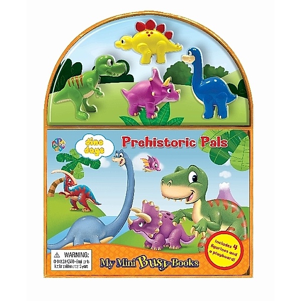 Phidal Publishing Dino-Freunde, Spielbuch + 4 Spielfiguren + ausklappbare Spielmatte