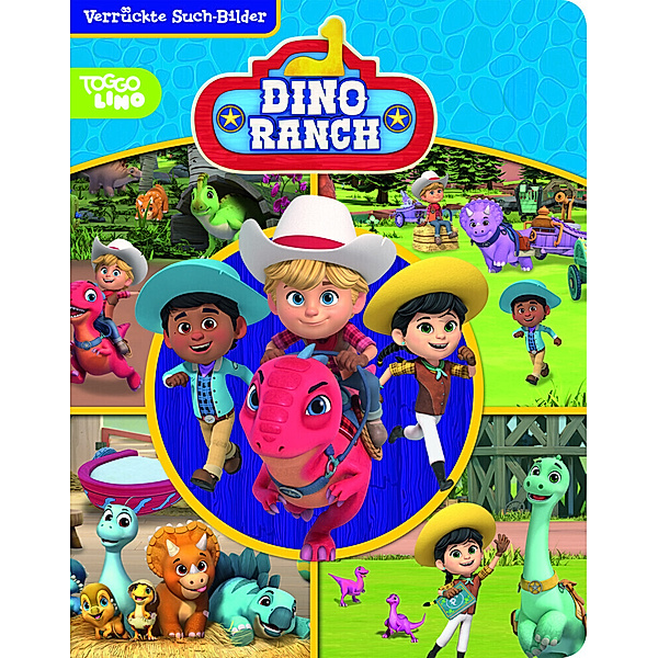 Dino Ranch - Verrückte Such-Bilder, gross - Wimmelbuch für Kinder ab 18 Monaten - Pappbilderbuch mit wattiertem Umschlag