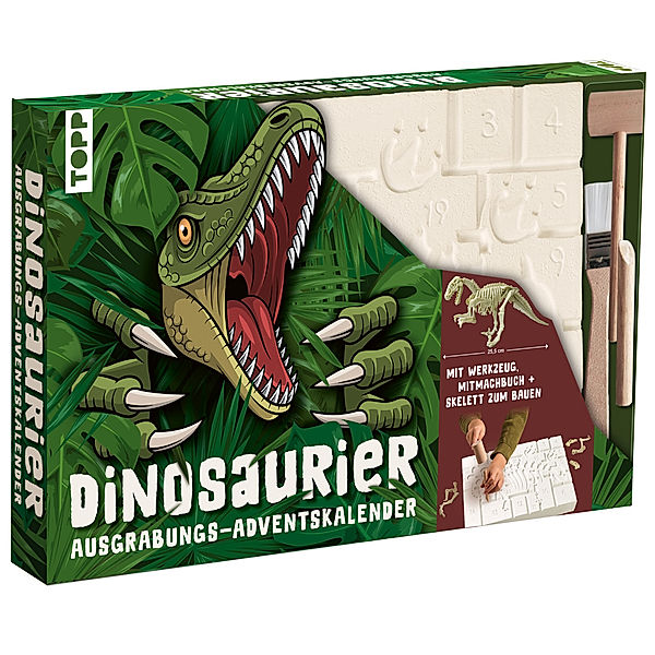 Dinosaurier - Der Ausgrabungs-Adventskalender. 24 coole Überraschungen zum Ausgraben und Entdecken, frechverlag