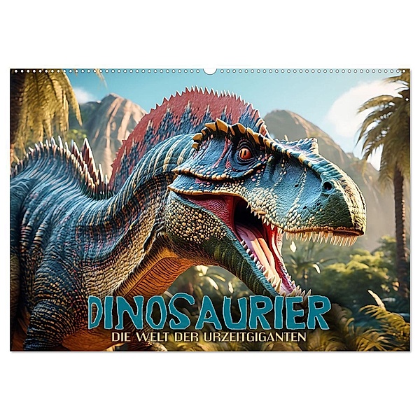 Dinosaurier - die Welt der Urzeitgiganten (Wandkalender 2025 DIN A2 quer), CALVENDO Monatskalender, Calvendo, Renate Utz