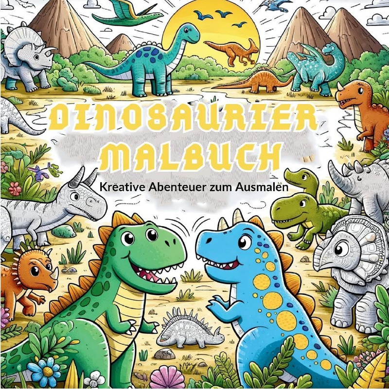Image of Dinosaurier Malbuch Mein Urzeitliches Ausmalbuch - S&L Inspirations Lounge, Kartoniert (TB)