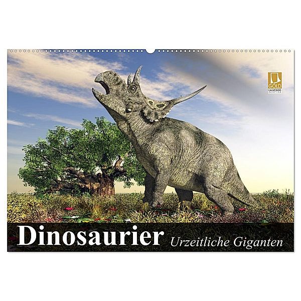 Dinosaurier. Urzeitliche Giganten (Wandkalender 2024 DIN A2 quer), CALVENDO Monatskalender, Elisabeth Stanzer