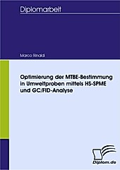 Diplom.de: Optimierung der MTBE-Bestimmung in Umweltproben mittels HS-SPME und GC/FID-Analyse - eBook - Marco Rinaldi,