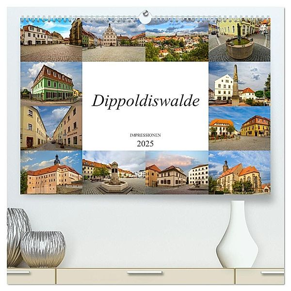 Dippoldiswalde Impressionen (hochwertiger Premium Wandkalender 2025 DIN A2 quer), Kunstdruck in Hochglanz, Calvendo, Dirk Meutzner
