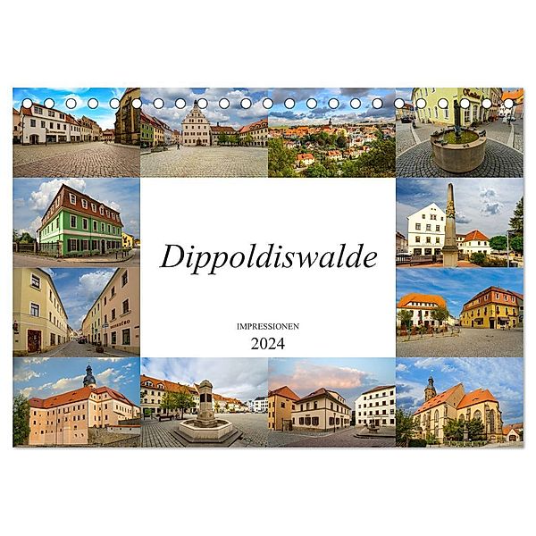 Dippoldiswalde Impressionen (Tischkalender 2024 DIN A5 quer), CALVENDO Monatskalender, Dirk Meutzner
