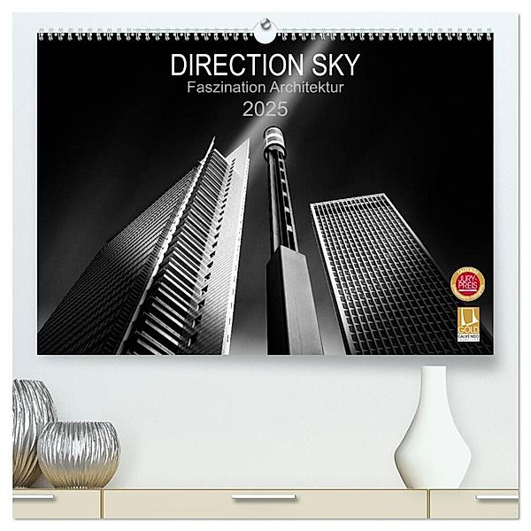 Direction Sky - Faszination Architektur 2025 (hochwertiger Premium Wandkalender 2025 DIN A2 quer), Kunstdruck in Hochglanz, Calvendo, Holger Glaab