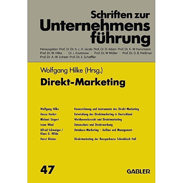 Direkt-Marketing / Schriften zur Unternehmensführung