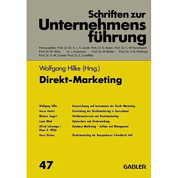 Direkt-Marketing / Schriften zur Unternehmensführung