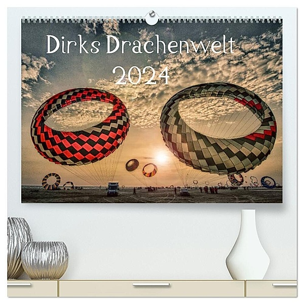 Dirks Drachenwelt (hochwertiger Premium Wandkalender 2024 DIN A2 quer), Kunstdruck in Hochglanz, Dirk Bartschat