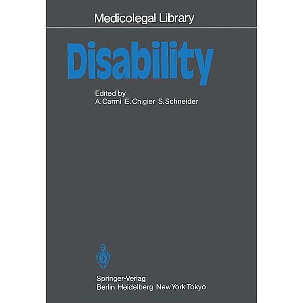 Disability / Medicolegal Library Bd.3