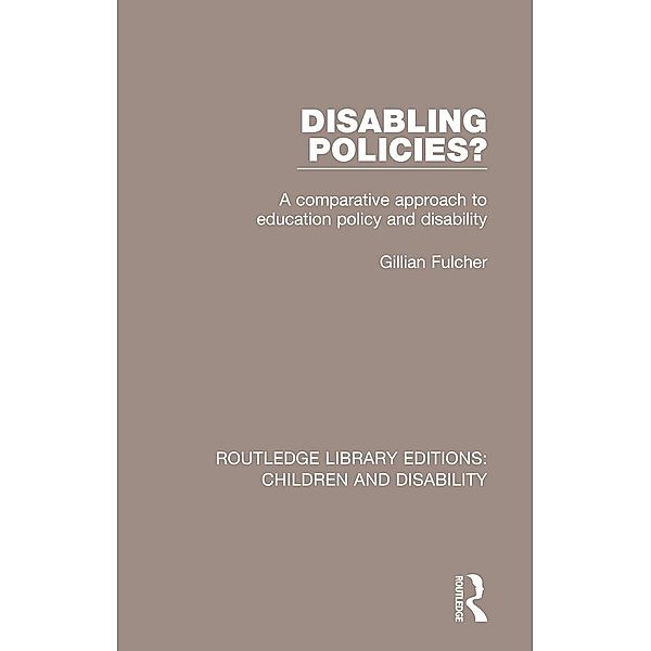 Disabling Policies?, Gillian Fulcher