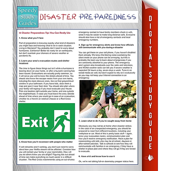 Disaster Preparedness (Speedy Study Guides), Mdk Publishing