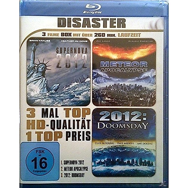 Disaster: Supernova 2012, Meteor Apocalypse, 2012: Doomsday Bluray Box, Diverse Interpreten
