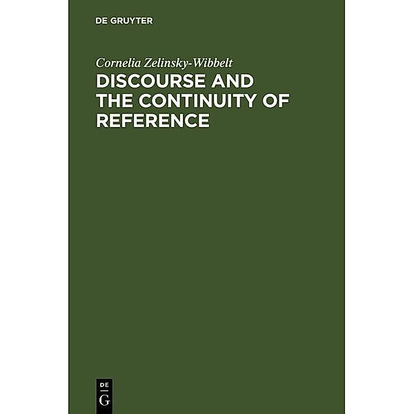 Discourse and the Continuity of Reference, Cornelia Zelinsky-Wibbelt