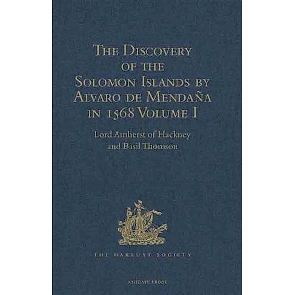 Discovery of the Solomon Islands by Alvaro de Mendana in 1568