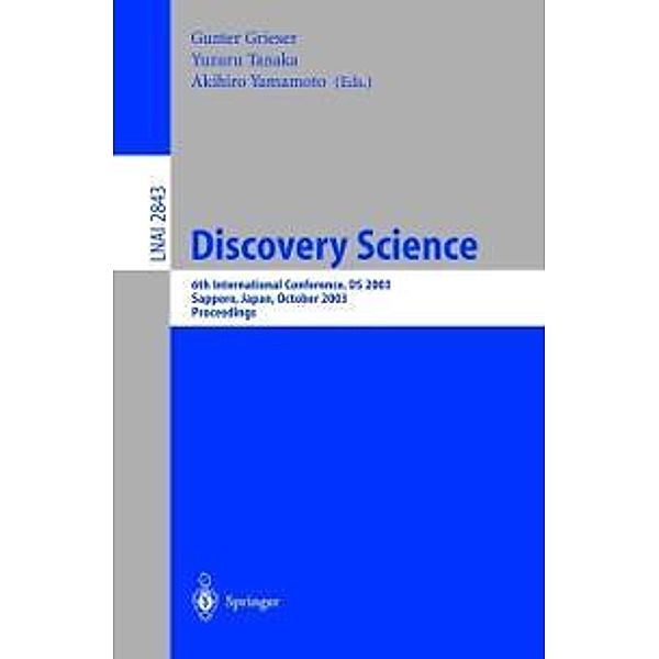 Discovery Science / Lecture Notes in Computer Science Bd.2843