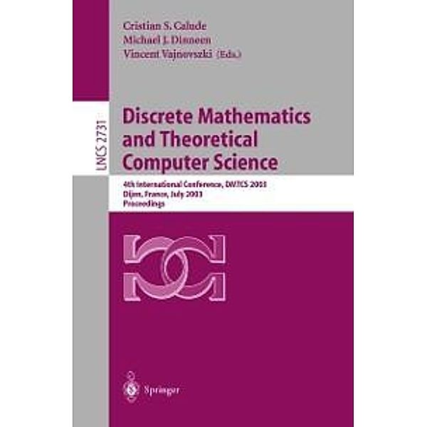 Discrete Mathematics and Theoretical Computer Science / Lecture Notes in Computer Science Bd.2731