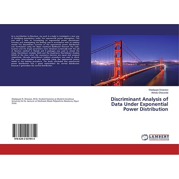 Discriminant Analysis of Data Under Exponential Power Distribution, Oladipupo Onaseso, Akinolu Olosunde
