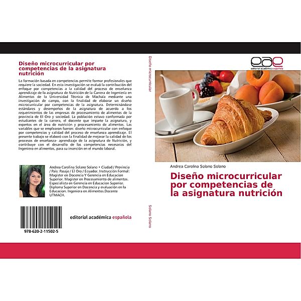 Diseño microcurricular por competencias de la asignatura nutrición, Andrea Carolina Solano Solano