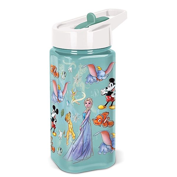 Disney 100 Trinkflasche mit Strohhalm eckig