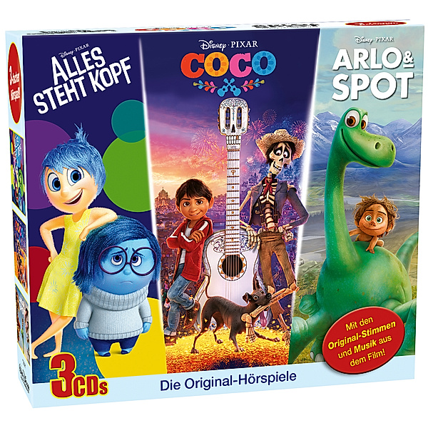 Disney - Arlo & Spot / Alles steht Kopf / Coco, 3 Audio-CDs, Walt Disney, Pixar