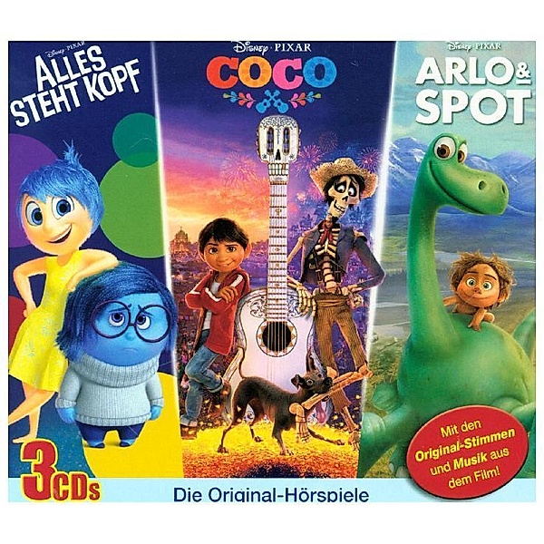 Disney - Disney - Arlo & Spot / Alles steht Kopf / Coco,3 Audio-CDs, Walt Disney, Pixar