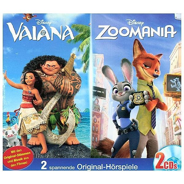 Disney - Disney - Vaiana / Zoomania,2 Audio-CD, Walt Disney