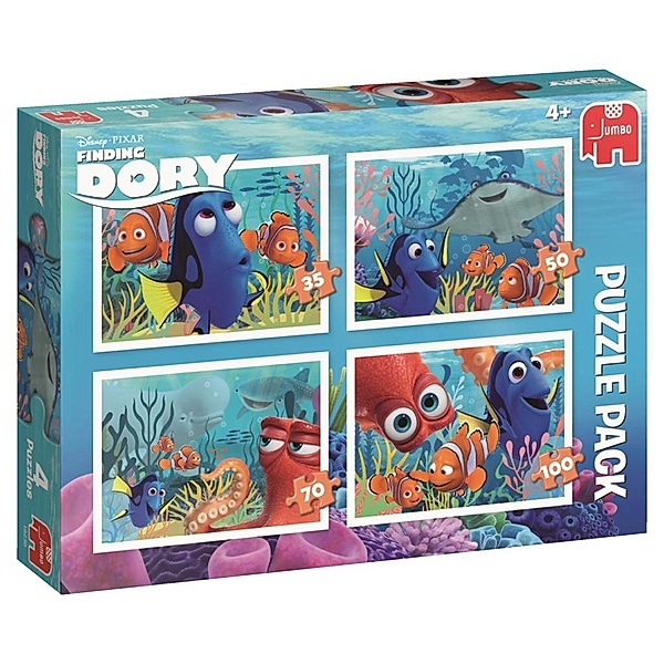 Disney Finding Dory, 4 in 1 Bumper Pack (Kinderpuzzle)