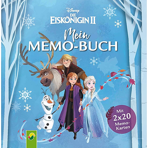 Disney Frozen / Die Eiskönigin / Die Eiskönigin 2 Mein Memo-Buch. Frozen-Pappbilderbuch mit 40 Memo-Karten, Schwager & Steinlein Verlag
