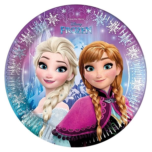 Disney Frozen - Die Eiskönigin Pappteller, ca. 23cm, 8 Stück