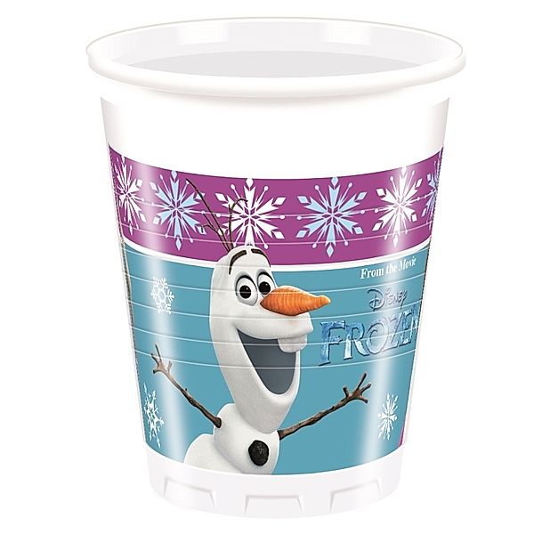 Disney Frozen - Die Eiskönigin Plastikbecher, 200 ml, 8 Stück