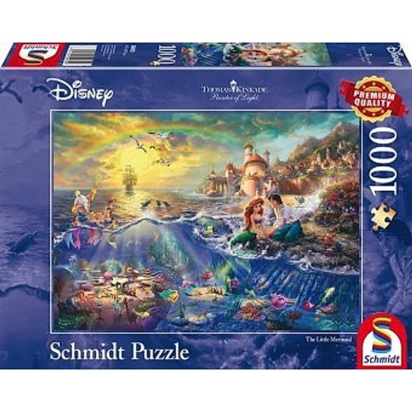 SCHMIDT SPIELE Disney Kleine Meerjungfrau, Arielle (Puzzle), Thomas Kinkade