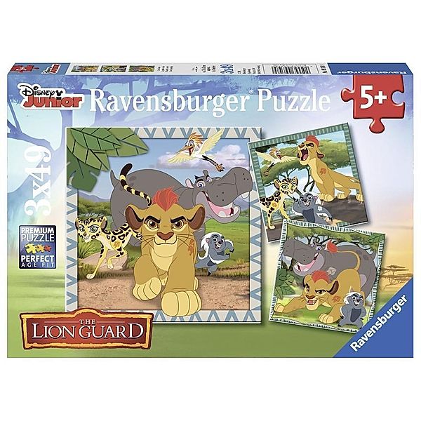 Disney: Lion Guard. Puzzle 3 x 49 Teile