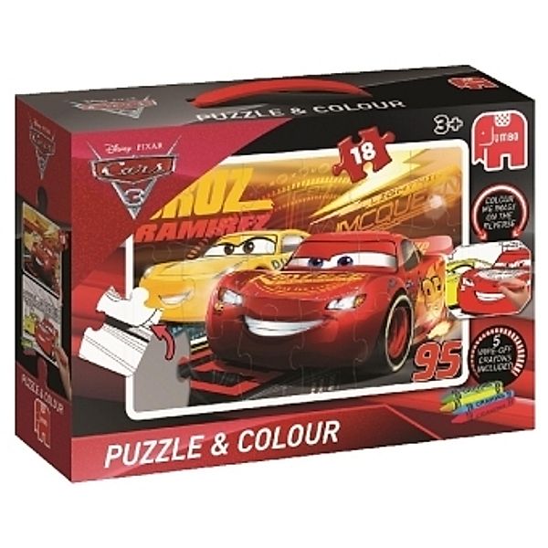 Disney Pixar Cars 3, Puzzle & Colour (Kinderpuzzle)