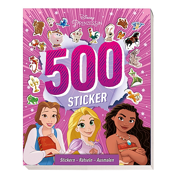 Disney Prinzessin: 500 Sticker - Stickern - Rätseln - Ausmalen, Disney Enterprises, Panini