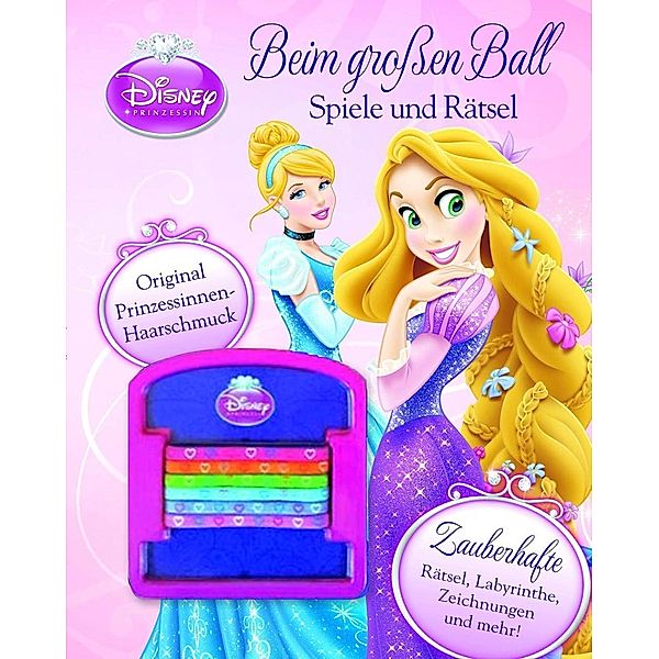 Disney Prinzessin, Beim großen Ball, Spiele und Rätsel, m. 5 Haarbändern