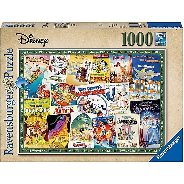 Ravensburger Verlag Disney Vintage Movie Poster (Puzzle)