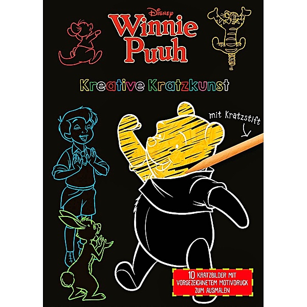 Disney Winnie Puuh: Kreative Kratzkunst, m. Kratzstift